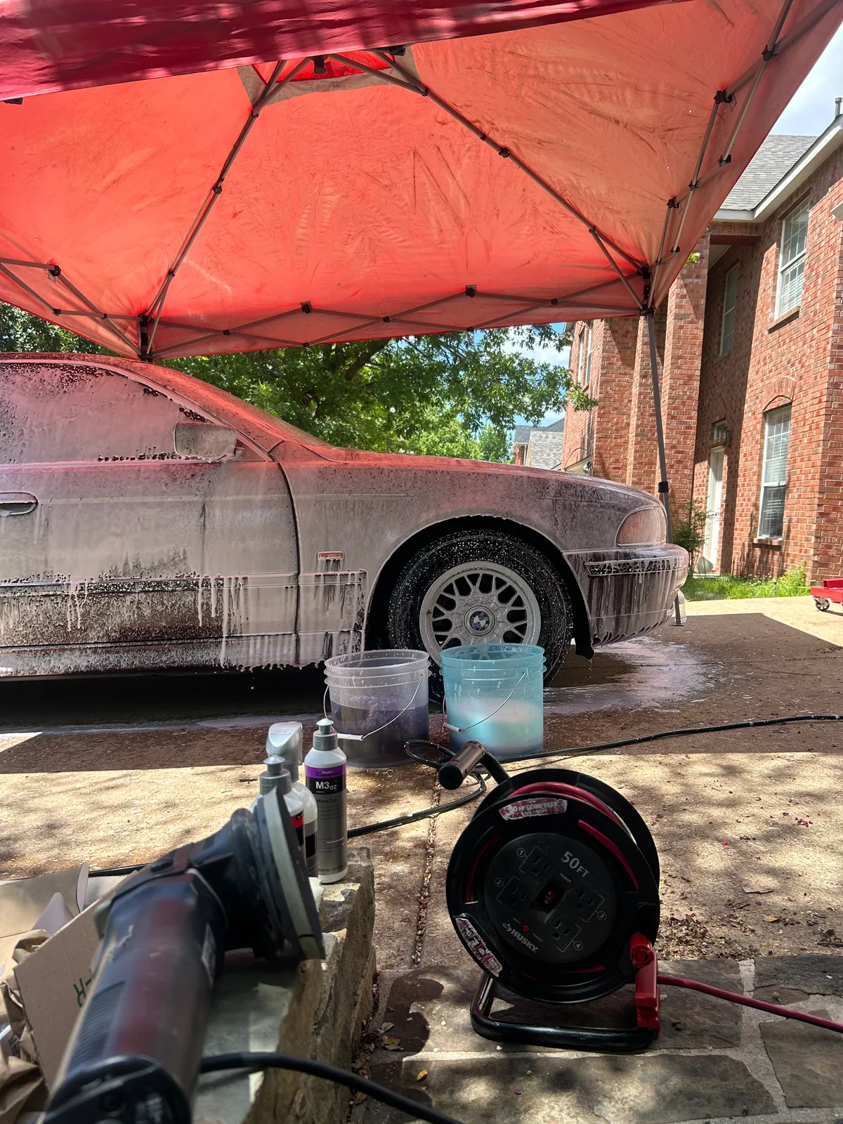 JX Auto Lab self-contained mobile detailing setup
